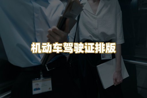 机动车驾驶证排版